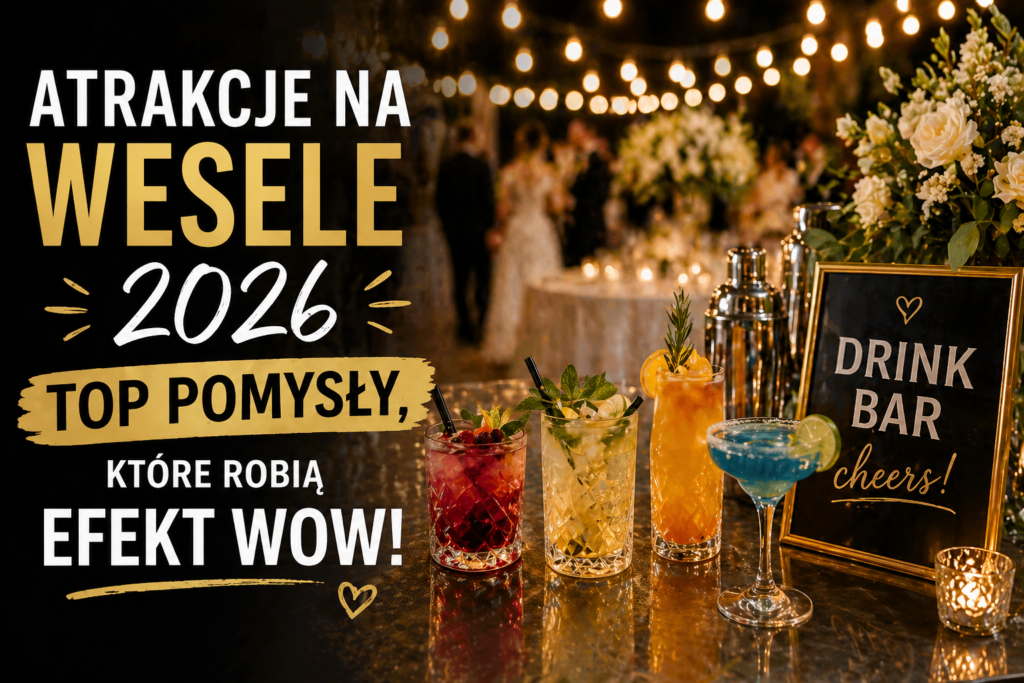Atrakcje na wesele 2026 – TOP pomysły, które robią efekt WOW